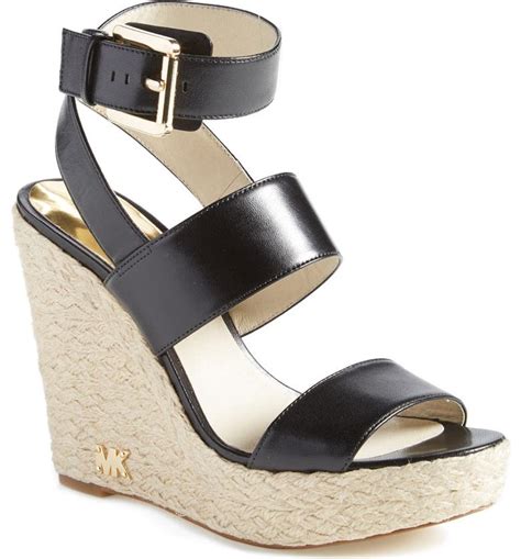 michael kors espadrilles brown|michael kors espadrille wedge sandals.